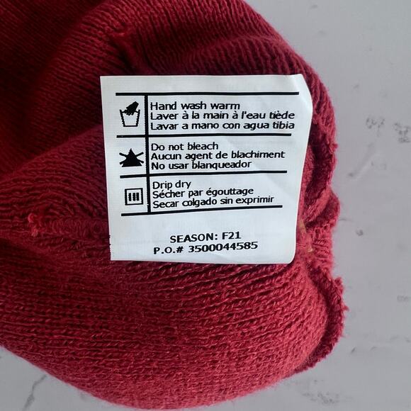 CARHARTT WOMENS LOOKOUT HAT BEANIE POM POM TWO TONE ORANGE ONE SIZE - Picture 7 of 9